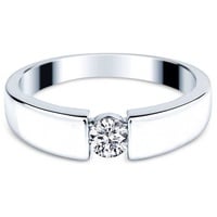 Adam & Eve Verlobungsring Verlobungsring Brillantring 585/- Weißgold 0,10 ct. weiß 52