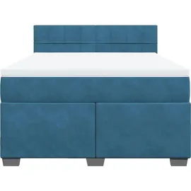 vidaXL Boxspringbett 140 x 200 cm Blau