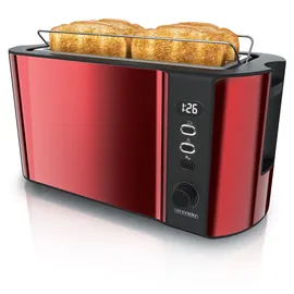 Arendo Langschlitz-Toaster Rot