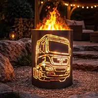 TiKo-Design® Feuertonne Feuerkorb mit MAN Truck Motiv