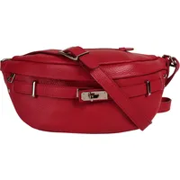 Samantha look Gürteltasche echt Leder, Made in Italy rot