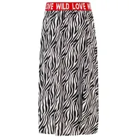 Zwillingsherz Maxirock Damen Animalprint Schwarz S/M