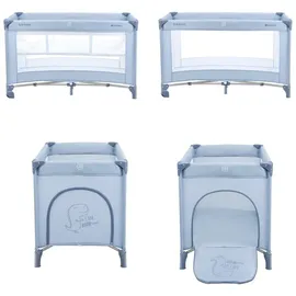 KIKKABOO So Gifted Plus Reisebett Mit 2 Ebenen - Blue 1 - One Size