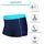 Aquarti Jungen mit Kordelzug – Schwimmhose Jungen Kinder Badehosen für Jungen Sportlich & Schnell Trocknend, Farbe: 024 Dunkelblau/Blau, Größe: 134 - 134