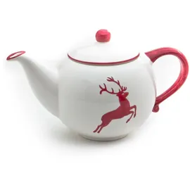Gmundner Keramik Bordeauxr. Hirsch, Teekanne 1,5 Liter