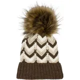 Stylebreaker Strick Bommelmütze Braun-Beige