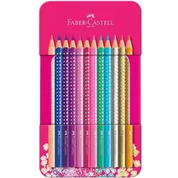 Faber-Castell (Schule) 12er-Etui Buntstifte »Sparkle«