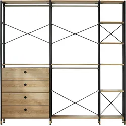 Mehrzweckregal INOSIGN "Connor", schwarz (natur, schwarz), B:210cm H:210cm T:30cm, Metall, MDF, Regale, vielfältig nutzbar, für alle Räume geeignet