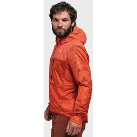 Schöffel Herren Hybrid Jkt Flow Trail M, extrem leichte MTB Jacke, winddichte, atmungsaktive Fahrradjacke mit vorgeformten Ellbogen, poinciana, 52
