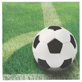 Papstar Servietten, 3-lagig 1/4-Falz 33 cm x 33 cm Football