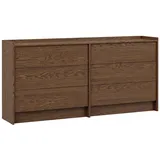 petits-meubles Kommode Japandi 184 x 90 x 38 cm Braun
