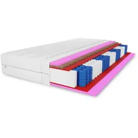 Marpur Taschenfederkernmatratze, Weiß, H3 + H4, 90x200 cm, Oeko-Tex®