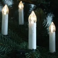 Star-Max Kerzenlichterkette LED 3 m Weiß/dunkelgrün