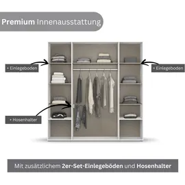 Rauch Drehtürenschrank VOYAGER 187 x 194 x 53 cm Grau