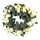 Botanic-Haus Rosenkranz (mit verschiedenfarbigen künstlichen Rosen) auf Drahtring (Creme-weiß-leicht-gelb)