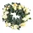 Botanic-Haus Rosenkranz (mit verschiedenfarbigen künstlichen Rosen) auf Drahtring (Creme-weiß-leicht-gelb)