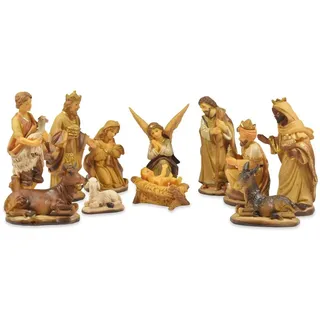Riffelmacher & Weinberger Krippenfigurenset Natur, Kunststoff, 12-teilig, 35.6x8.2x26.6 cm Dekoration, Weihnachtsdekoration, Krippenfiguren