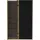 Pol-Power Schwebetürenschrank 125 x 196 x 38 cm schwarz/eiche