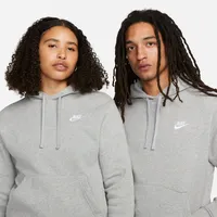 Nike Sportswear Club Fleece Hoodie Dark Grey Heather/Matte Silver/White S