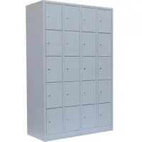Classix Schließfachschrank Stahl lichtgrau 118,5 x 50,0 x 180,0 cm 20 Fächer abschließbar
