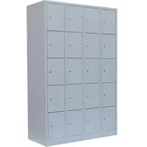 Classix Schließfachschrank Stahl lichtgrau 118,5 x 50,0 x 180,0 cm 20 Fächer abschließbar