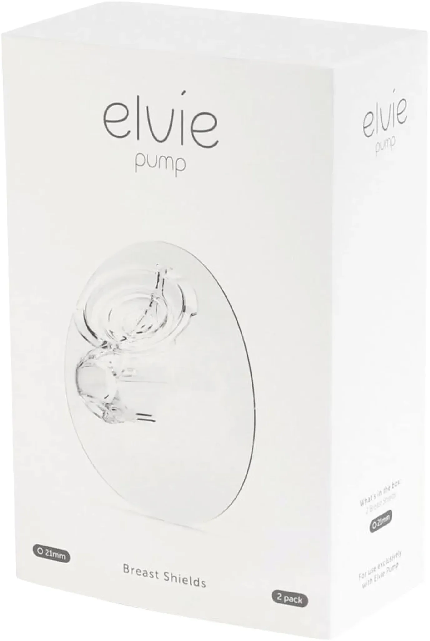 elvie 2er-Pack Brusthütchen Pump, transparent