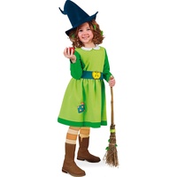 Petronella Apfelmus Kostüm Apfelhexe für Kinder Gr. 104-140 Kleid grün Fasching Karneval Geburtstag (140)