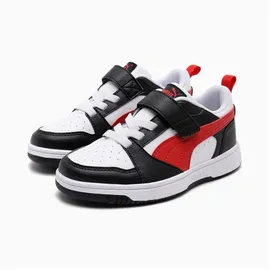 Puma Rebound V6 Lo AC+ Kids White/For All Time Red 30