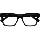 OPULIZE ERA Blaulichtfilter Lesebrille für Damen Herren - Entspiegelt & blendfrei - UV400-Schutz - Großer rechteckiger Rahmen - Computerbrillen Gaming - Schwarz - +1,00