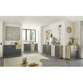 HBZ Sideboard 120 x 84 x 35 cm Grau