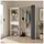 Hti-Living Garderobenschrank Offene Garderobe mit Vorhang Weiß