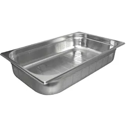 Perforierter Gastronormbehälter aus Edelstahl GN 1/1 100 mm Vogue