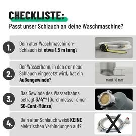 greate Aquastop Schlauch Waschmaschine - 2er Pack