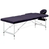 vidaXL Massageliege Klappbar 3-Zonen mit Aluminiumgestell Lila
