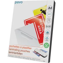 Pavo 8029686 Laminierfolientasche, DIN A4, matt, 250 mic
