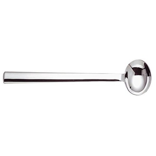 Alessi 18/10 Edelstahl Spiegel poliert Rundes Modell Original Tafellöffel, 6 Stück, Silber