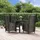 vidaXL Polyrattan Garten-Essgruppe 5-tlg. schwarz inkl. Kissen 3185065
