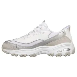 SKECHERS D'Lites Damen Beige/Weiß/Silber 39,5