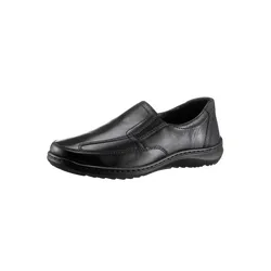 Slipper WALDLÄUFER, Herren, Gr. 8, schwarz, Glattleder, Schuhe