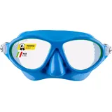 Cressi Moon Schwimmbrille Kinder 7 bis 15 Jahre - Taucherbrille - Bruchsichere Gläser, Sicherer Sitz & Verstellbare Schnallen - Taucherbrille Kinder - Tauchmasken - Blau/Lime - Mask