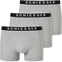 SCHIESSER Herren 3 PACK Boxershorts Bio Baumwolle Multipack - 95/5 Organic, Cotton Rio Boxer grau