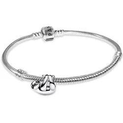 Pandora 68305 Damen-Silberarmband Hängendes Faultier Geschenkset, 20 cm