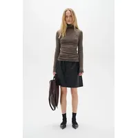 INWEAR Lederrock A-Linie Schwarz 38