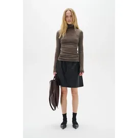 INWEAR Lederrock A-Linie Schwarz 38