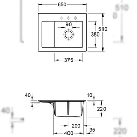 Villeroy & Boch Subway 45 Compact rechts crema + Handbetätigung