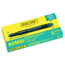 Online Tintenpatrone türkis 4014421171764 Online 5 Stück