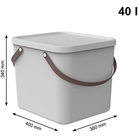 Rotho Albula Aufbewahrungsbox 40l mit Deckel, Kunststoff weiß