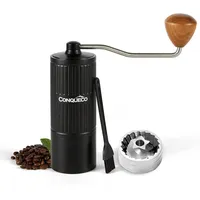 Daskoo Manuelle Kaffeemühle Edelstahl Handkaffeemühle schwarz