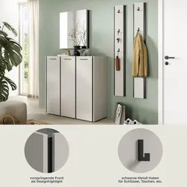 xonox.home Emil Garderobenkombination 180x190x37 cm Beige/Braun