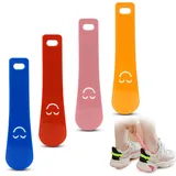 HABNI 4 Stück Schuhlöffel Mini Schuhanzieher Plastik Schuhlöffel Mit Wandhalterung Für Alle Schuhe